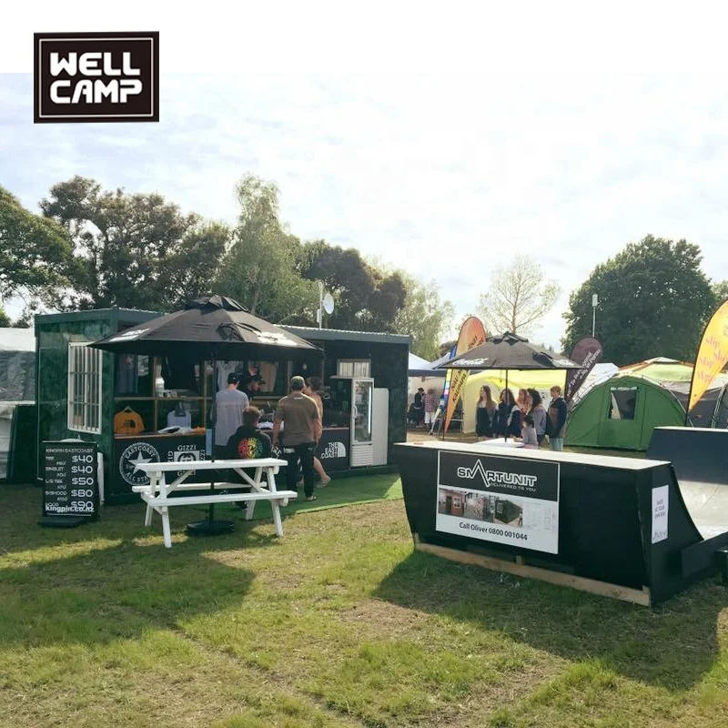 Folding container cafe shop in New Zealand prefab modern farmhouse custom manufactured homes