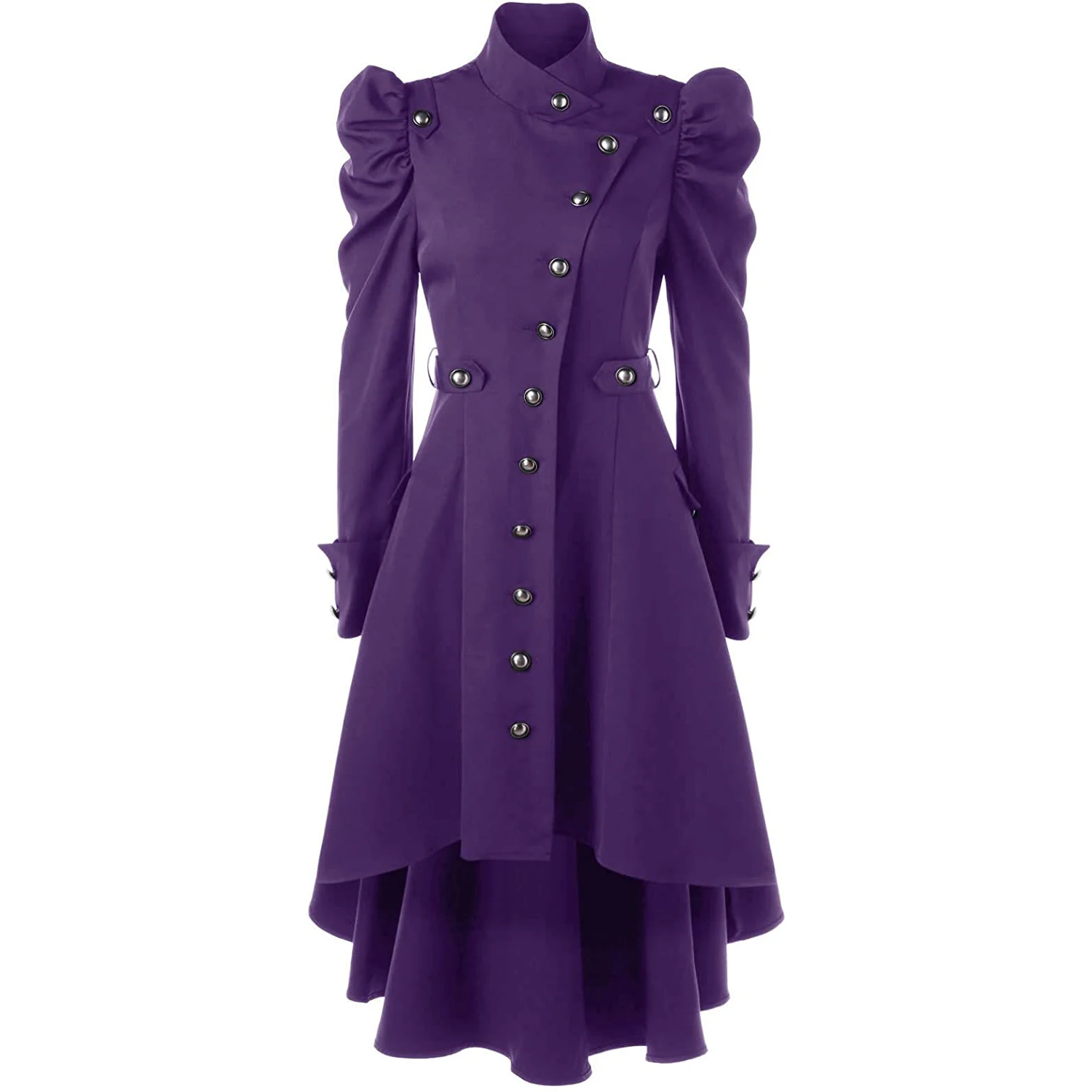 Beebeauty Gothic Vintage Womens Steampunk Victorian Swallow Tail Long Trench Coat Jacket
