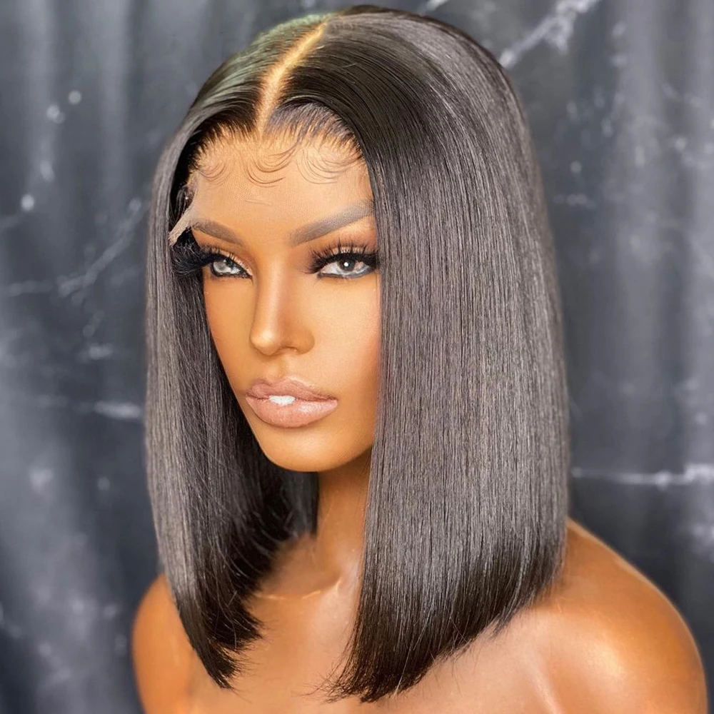 Оптовая продажа, Необработанные индийские 100% человеческие волосы, hd прозрачный прямой парик, хайлайтер 1b, прямые волосы, человеческие волосы, кружевные передние парики