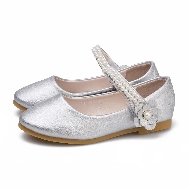 Wholesale Pearls Strap Children Dress Shoes Girls Wedding Shoes Kids Casual Sandals