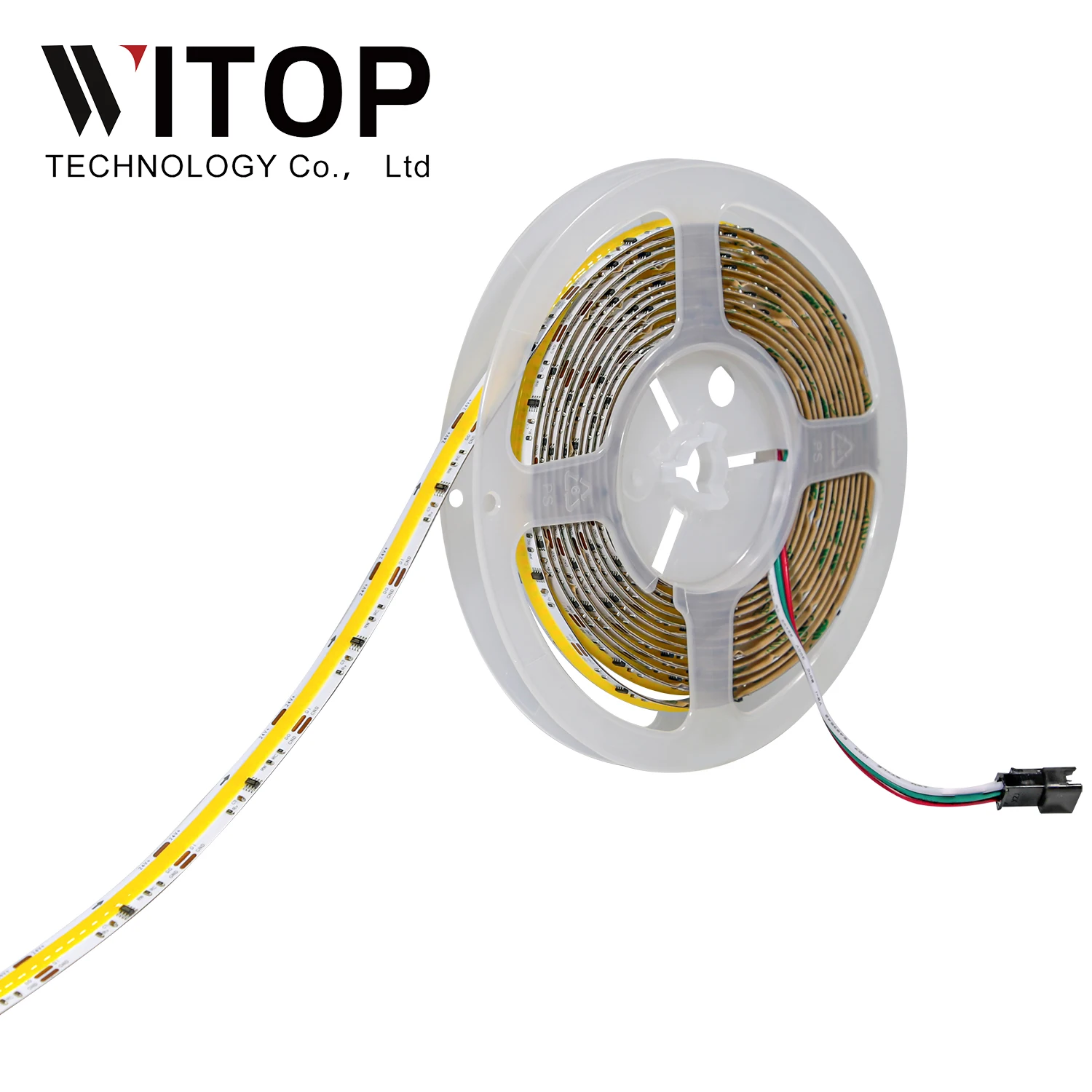 New Arrival 12V 24V 2700k-6500k 576LEDS/M Chips No Lighting Dot COB LED Strip