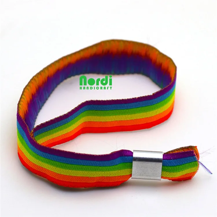 event entrance ticket security snap closure weave wristbands/weave fabric wristband/Hand band/Bracelet