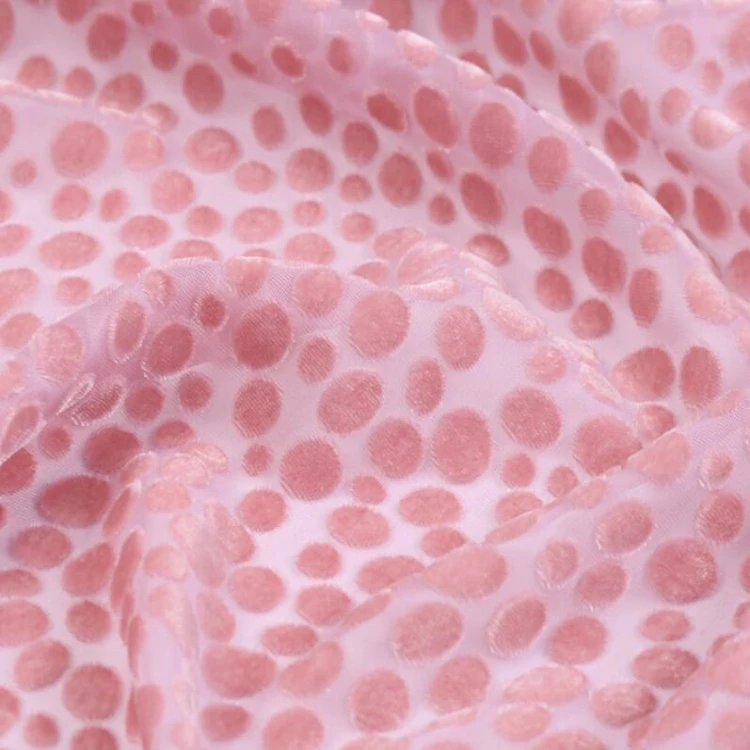 Custom design burnout and printing silk rayon velvet fabric