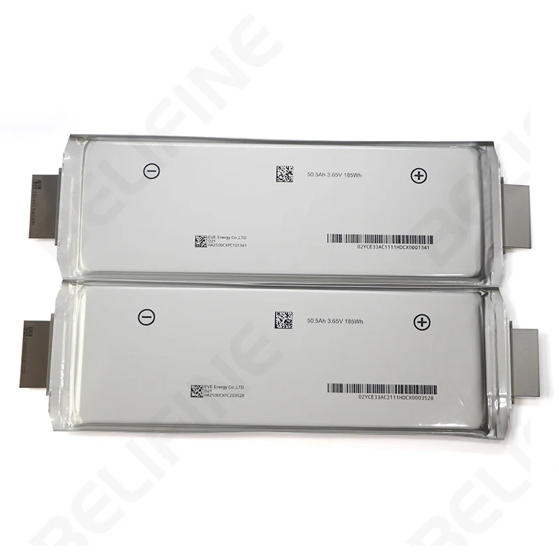 Lithium Battery Pouch Cells 3.7V 50.5ah High Rate Cells Polymer Battery 3.65v E50.5 D21 cell for Motor Scooter Marine Boat
