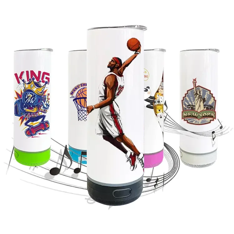 20oz Bluetooth Tumble Stainless Steel insulated Tumbler With   Double Wall ,Smart Tumbler With speaker