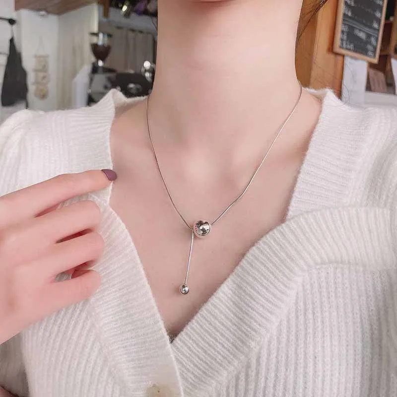 Custom High-End Jewelry 925 sterling silver pearl necklace For women