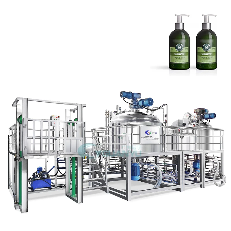 emulsifying machine cream tomato paste production line vacuum homogenized mixer toothpaste making
