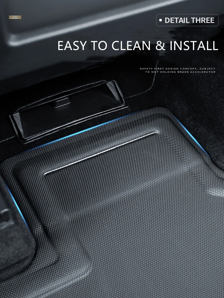 All Weather Floor Mats Compatible with Tesla Model 3 2022 - 2017, Custom Fit 3D Floor Liners Car Interior Accessories