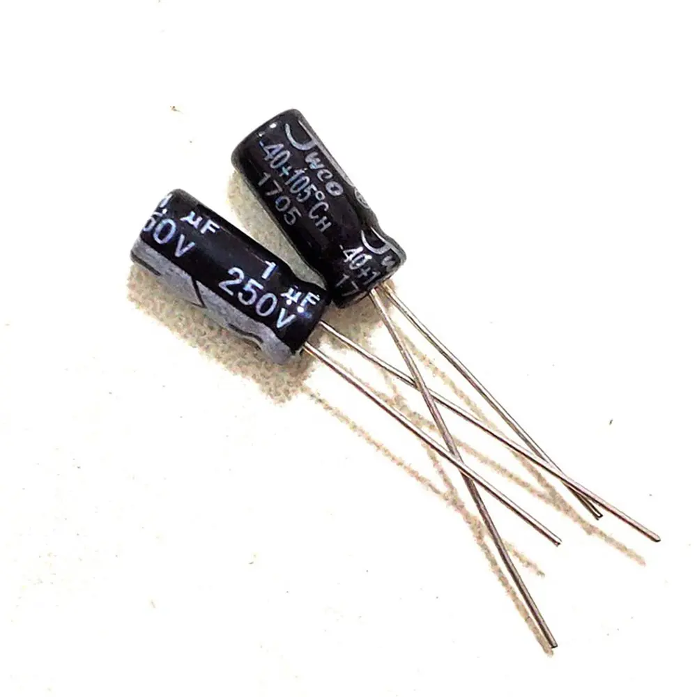 1uF 250V 1MFD 250Volts 1uf250v 1mf250v 5mm*11mm Radial Aluminum Electrolytic Capacitor