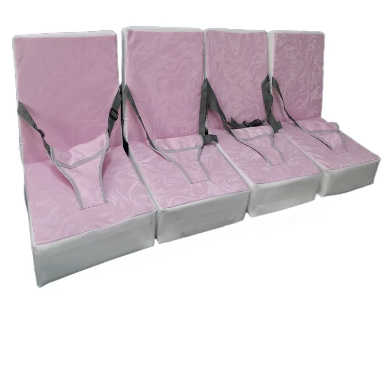 Durable strong baby kids children dinning chair Custom cushion portable non slip seat booster square sponge pad with strap