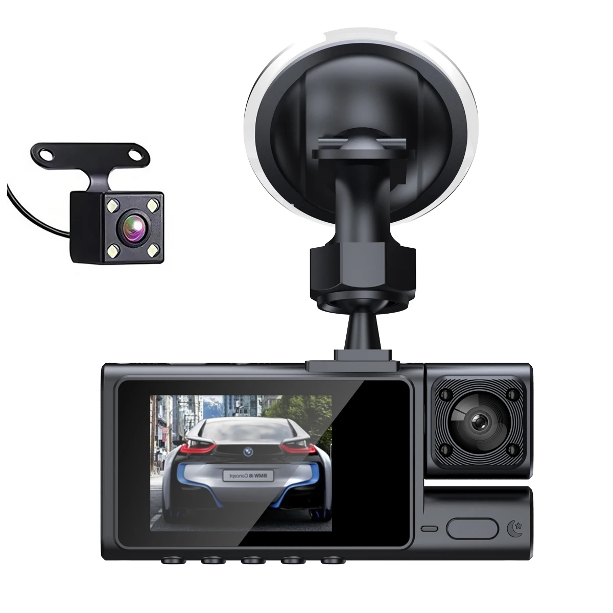 New 3 Channel Dash Cam Night Vision Loop Recording Car Camera DVR Camcorder 1080P Video Recorder