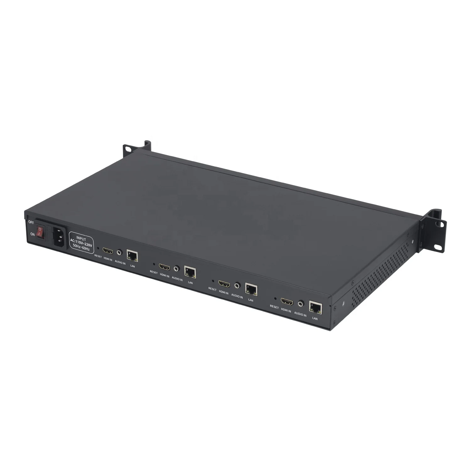 Custom Made 4 Channel SRT RTMP RTSP H.265 H.264 HDMI Video Capture  Card Box Encoder 1U Rack  NVR Vmix IPTV