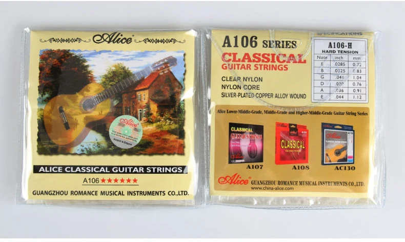 Starway Wholesale Original Alice Acoustic Classical Guitar 6 Strings Guitar Accessory For 39 Inch Guitar