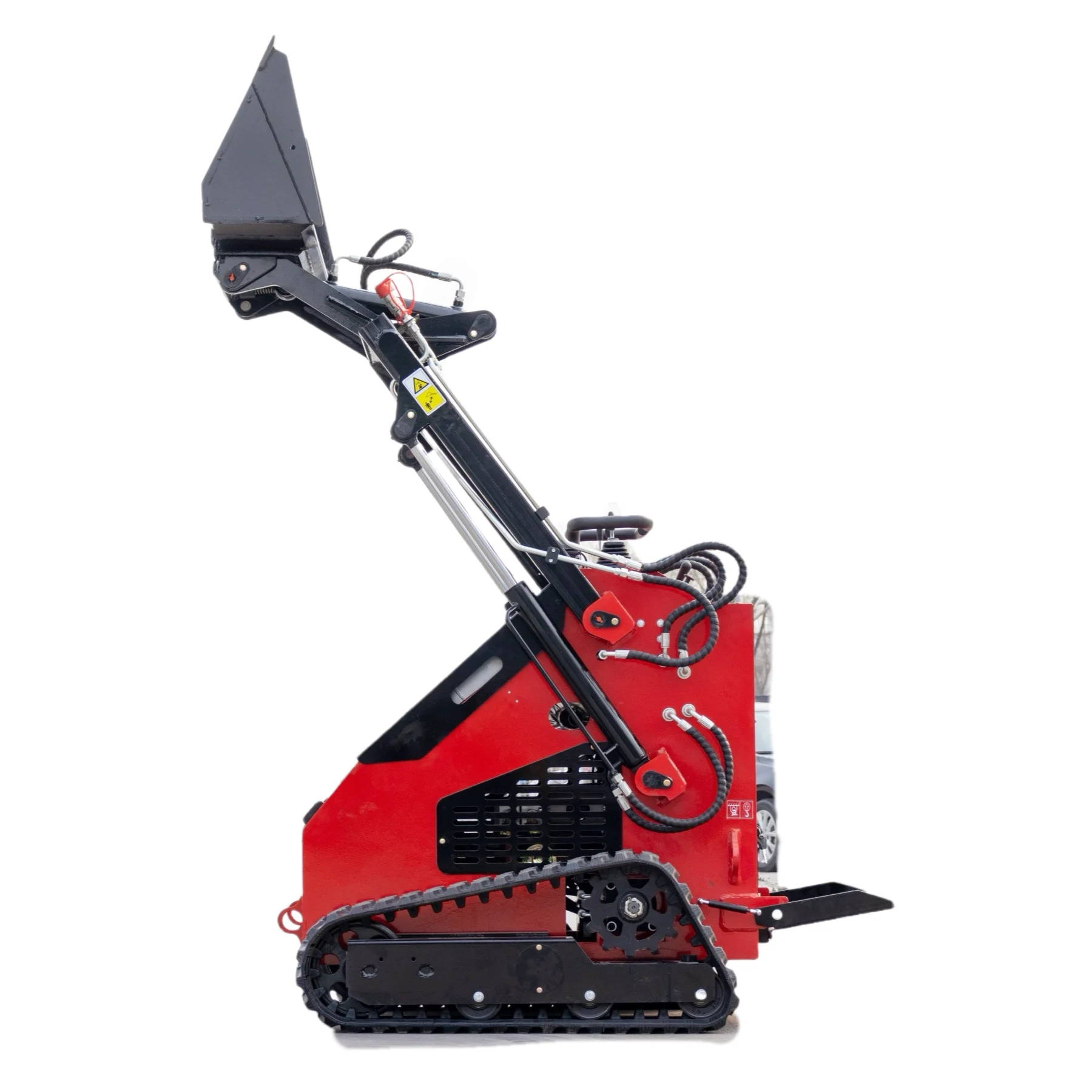 Free shipping cheap electric mini skid steer farm agriculture mini bagger loader snow plow small skid steer loader