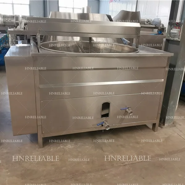 Automatic discharge deep fryer industrial snack food frying machine for sweet potato chips chin chin