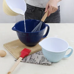 Vegetable fruit salad mixing bowl high quality colorful melamine mixing bowl with handle