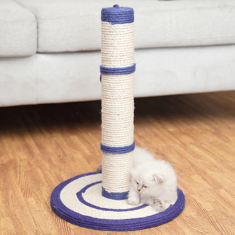 Pet Supplies Cat Scratching Post New Design Cats Sisal Cat Tree with Swing Ball and Mouse Strong Sisal Scratching Pillar