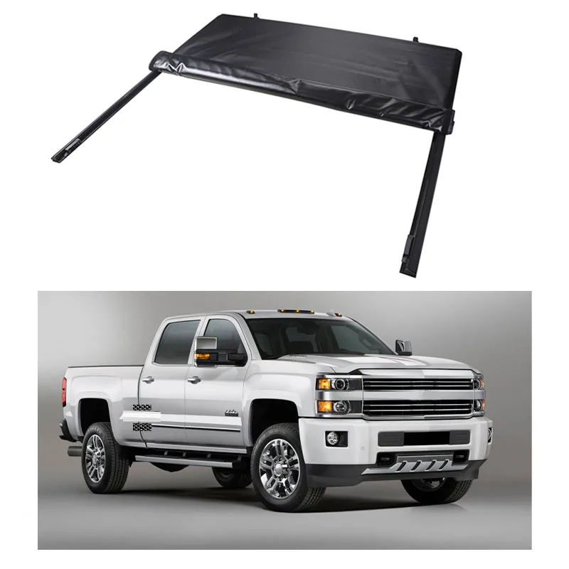 KUANGYUN Pickup 4x4 Accessories Bed Cover Roll Up Pickup Truck Bed Lid Retractable Tonneau Cover For GMC 07 Classic 6.5ft