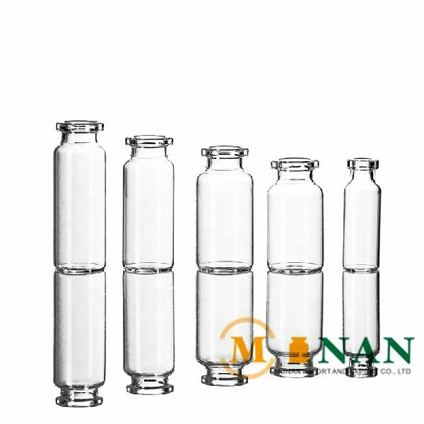 Hot sale clear Glassvial  use for narcotic USP Type I with rubber stopper and aluminium-cap