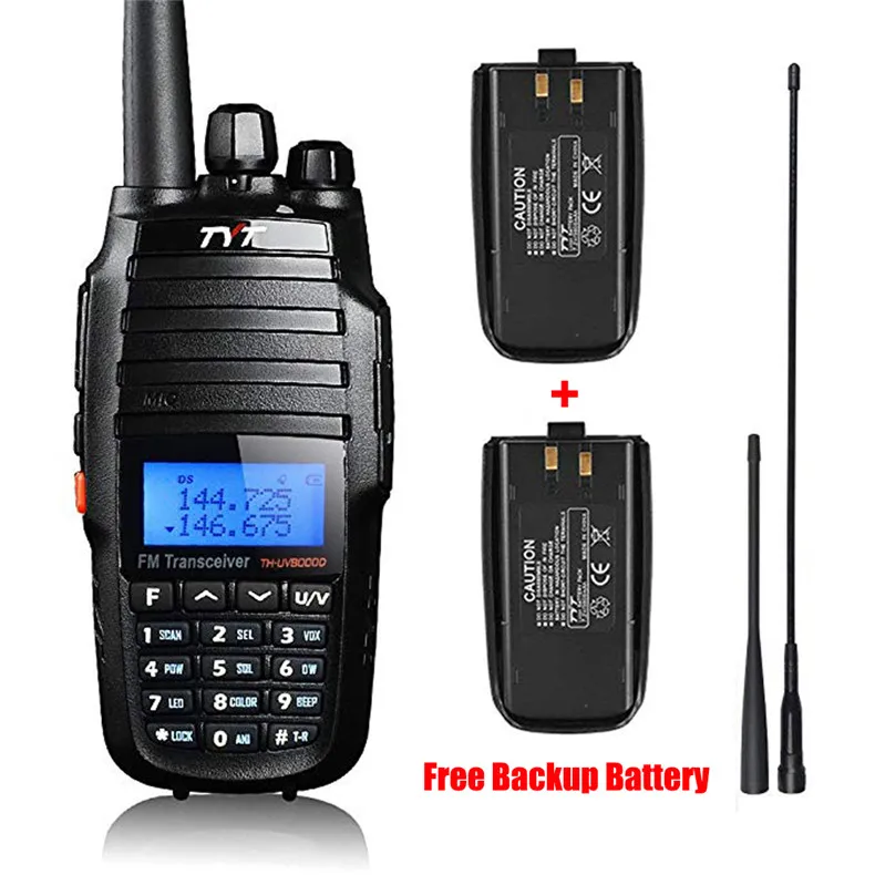 Иди и болтай Walkie Talkie 10 Вт TYT TH-UV8000D двухдиапазонный УКВ 136-174 МГц UHF 400-520 Ручной Ham Радио FM трансивер двухстороннее радио