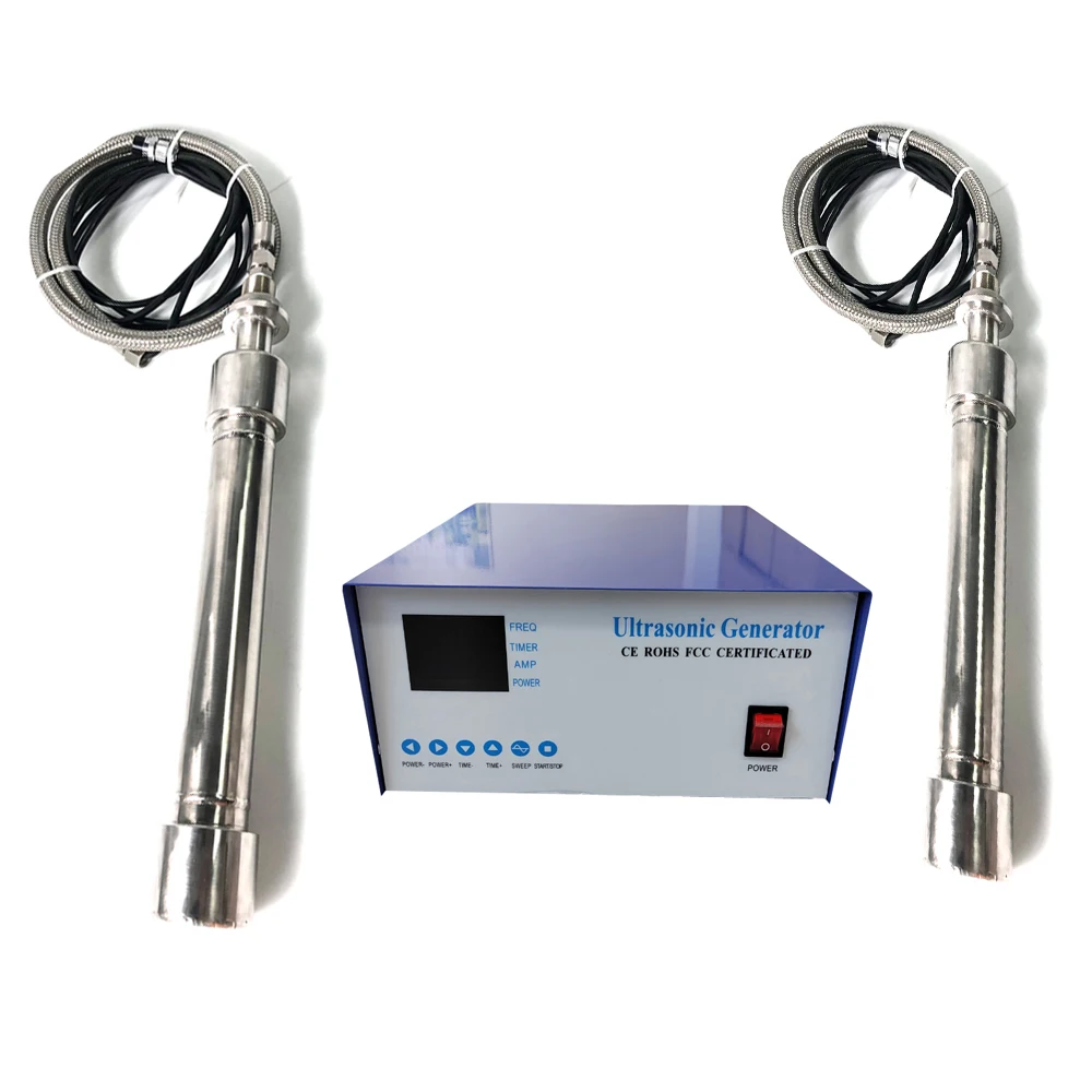 25khz 40khz Stainless Steel  Ultrasonic Transducer Rod 1000w-2000w Ultrasound Reactor