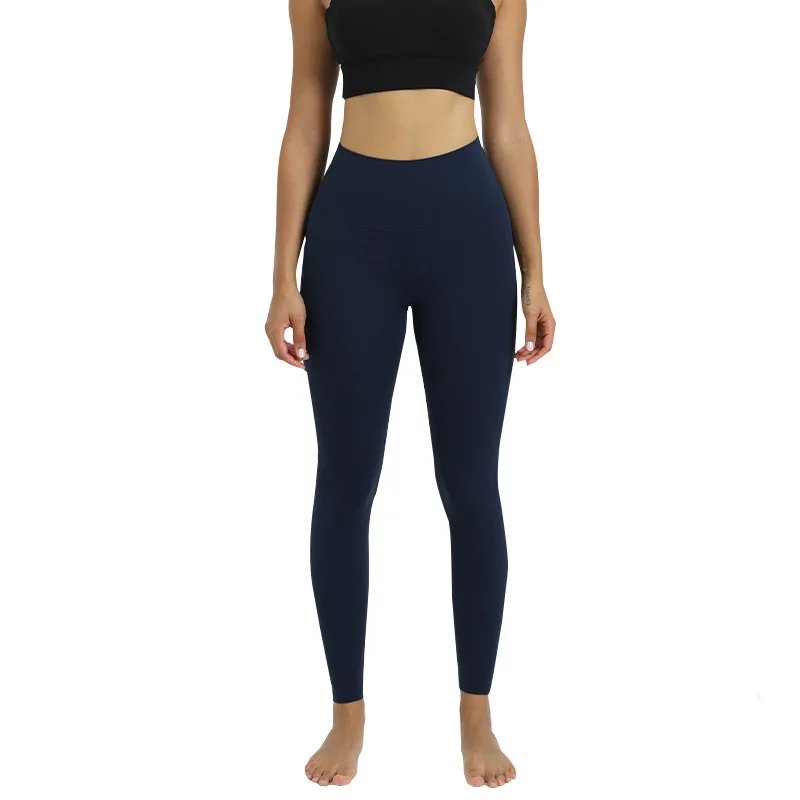 al logo Zumba wear Yoga pants nude feeling no embarrassment line high waist elastic waist peach hip fitness pants Leggings for f