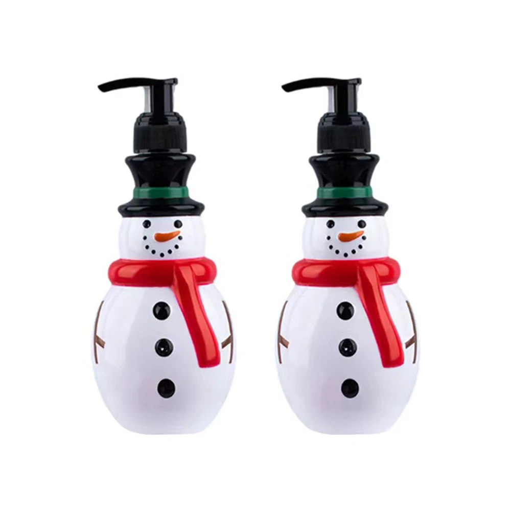 Cartoon Bottle Shampoo/Gel Manual Soap dispenser  310 ml  Cute Snowman Bottle