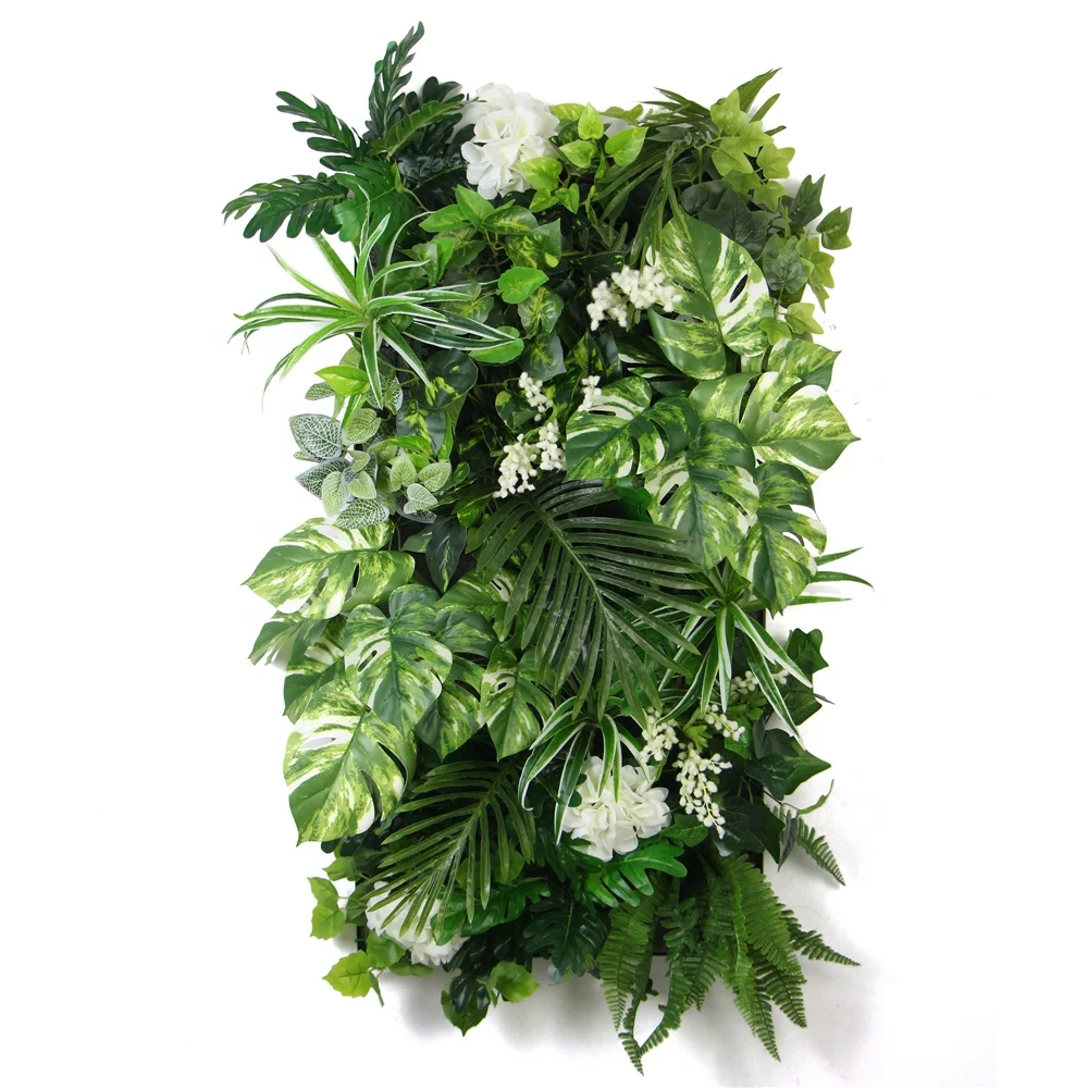 UV protected foliage artificial wall garden green leaf fence hedge