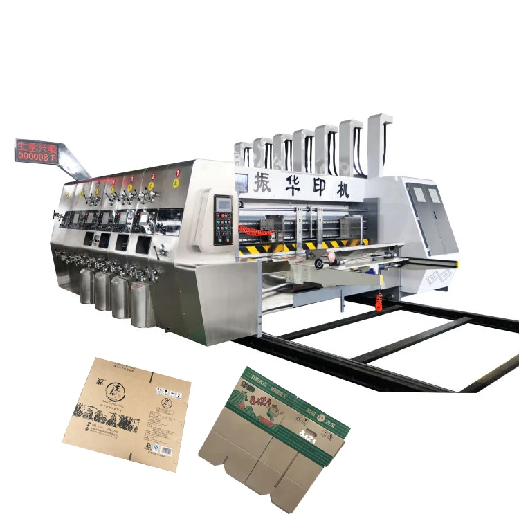 ZH-SYKM Lead Edge Feeding Printing Slotting Die Cutting Corrugated Carton Making Machine For Sale