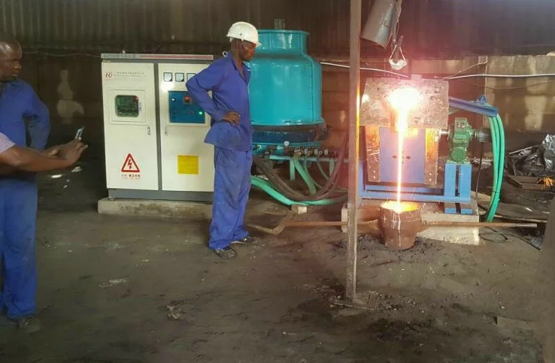 industrial electricity saving 100kg induction Furnace sale for melting metal
