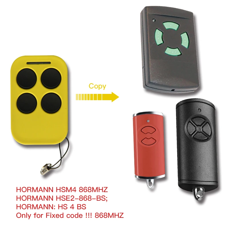 HORMANN дубликатор дистанционного управления гаражной дверью с фиксированным кодом копия фиксированного кода лицо к лицу 23 а 12 В 4 кнопки 868 МГц Автоматический
