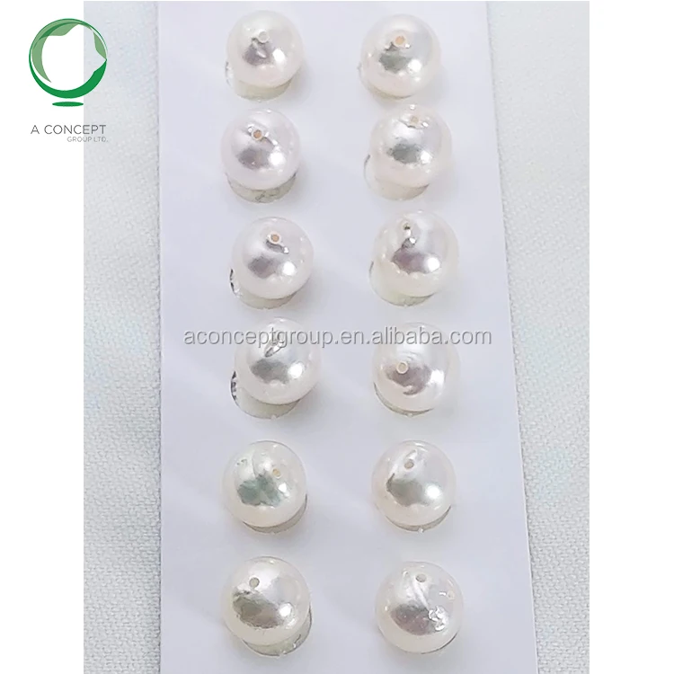2020 Factory Price 8MM White Colour Near Round Drop Shape Loose Akoya