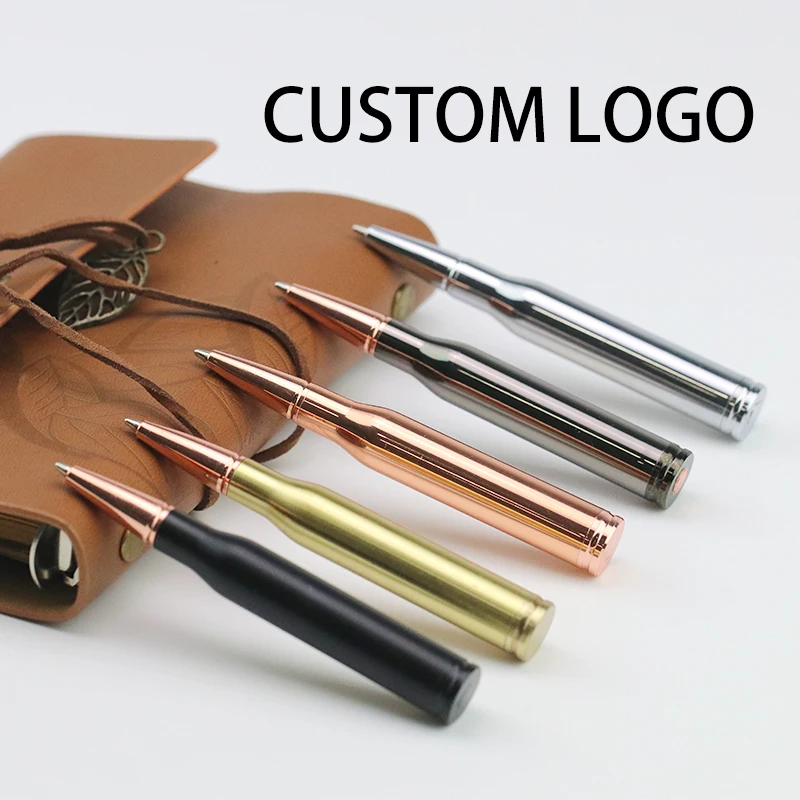 2022 Factory supply Short bullet  Heavy Bullet Shape Ballpoint Pen Unique Writing Ball Pens