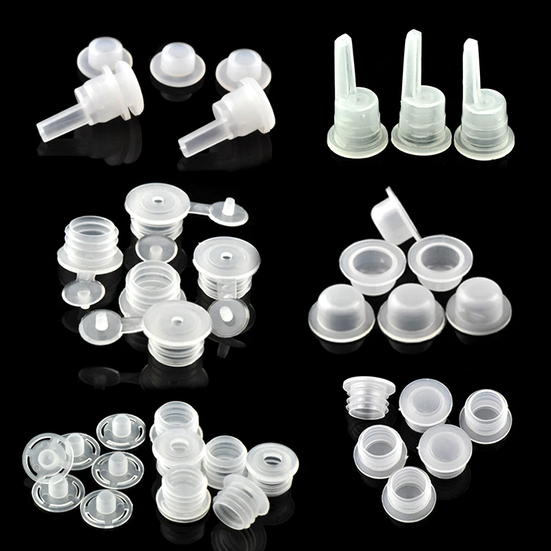 Wholesale plastic hole plug drops liner seal transparent plastic inner plug for wine glass bottles bottle neck