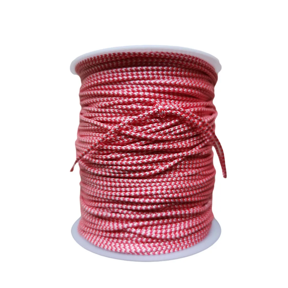 0.5mm 0.6mm 0.7mm 0.8mm 1.0mm 1.2mm White&Red Mixed PE Braided Round Cored Wire Assist Hook Line Fishing Line