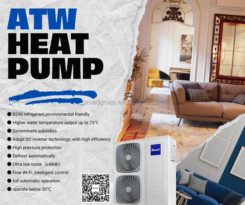 Commercial Air Source Con Heat Pump r290 Split Heating Heat Pump Full System EU Stock for Houses Canada