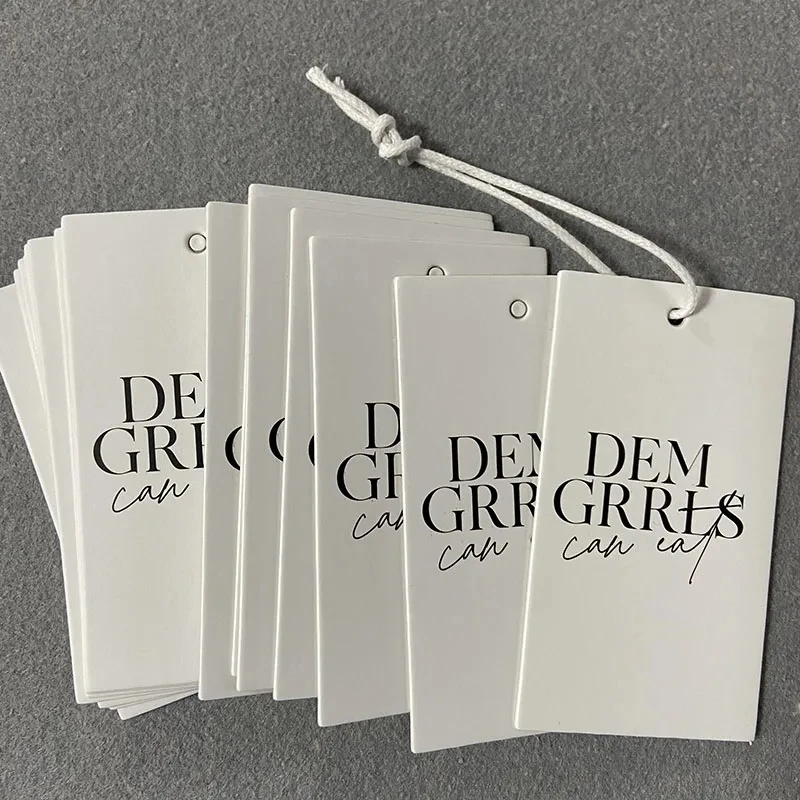 Hang Tag Garment Tee Shirt Clothing Brand Logo Paper Factory Custom Luxury Greeting Card Wedding Paper and Cardboard Printing