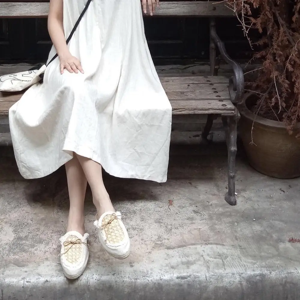 
Rattan Woven Mule Shoes Summer Fashion For Women Eco-friendly Handmade from Thailand 