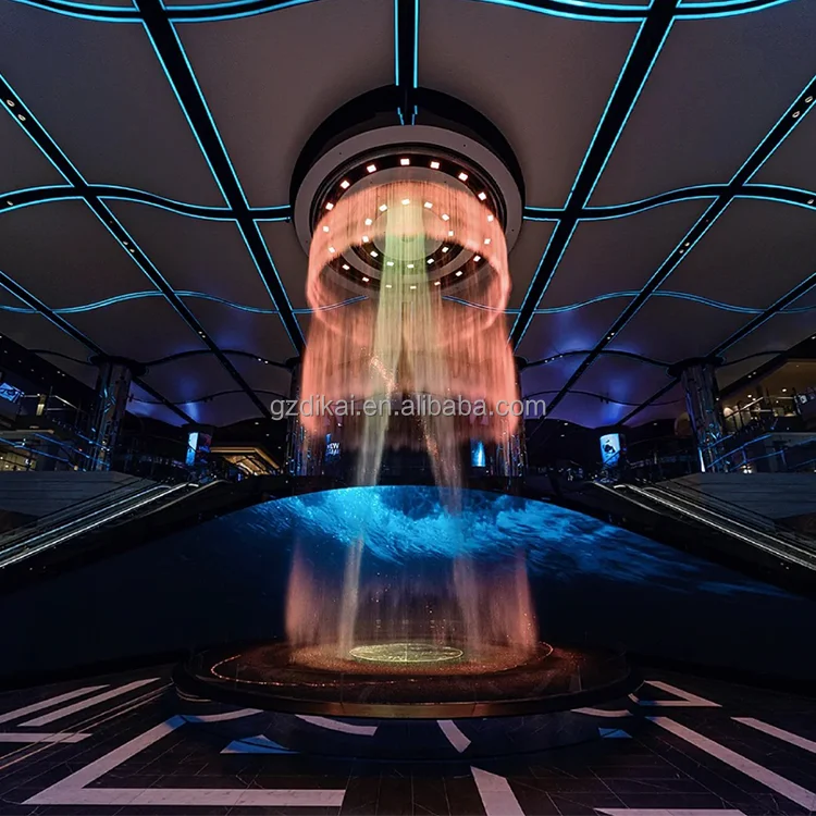 2024 Most Popular  Stainless Steel Magic Music Fountain Water Feature Outdoor Artificial Waterfalls