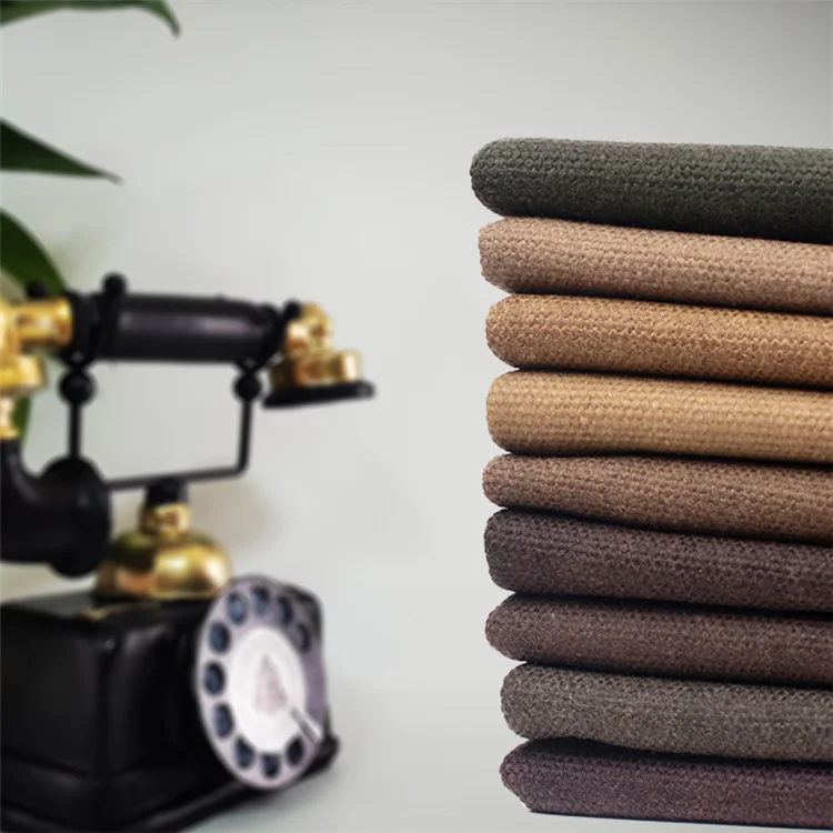 100% cotton double-sided waxed canvas fabric Waterproof canvas wax fabric Vintage clothing bag fabrics wholesale