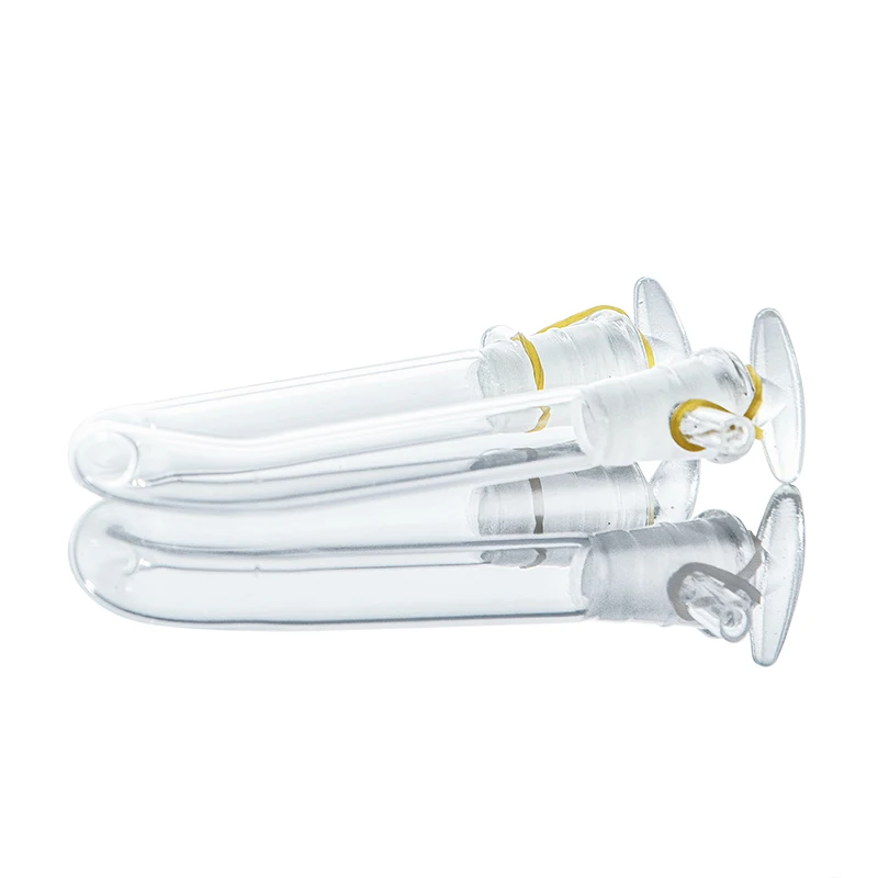 Lab single one 1 bulb glass curved oblique gas Drying Tube pipe with grind ground male joint port