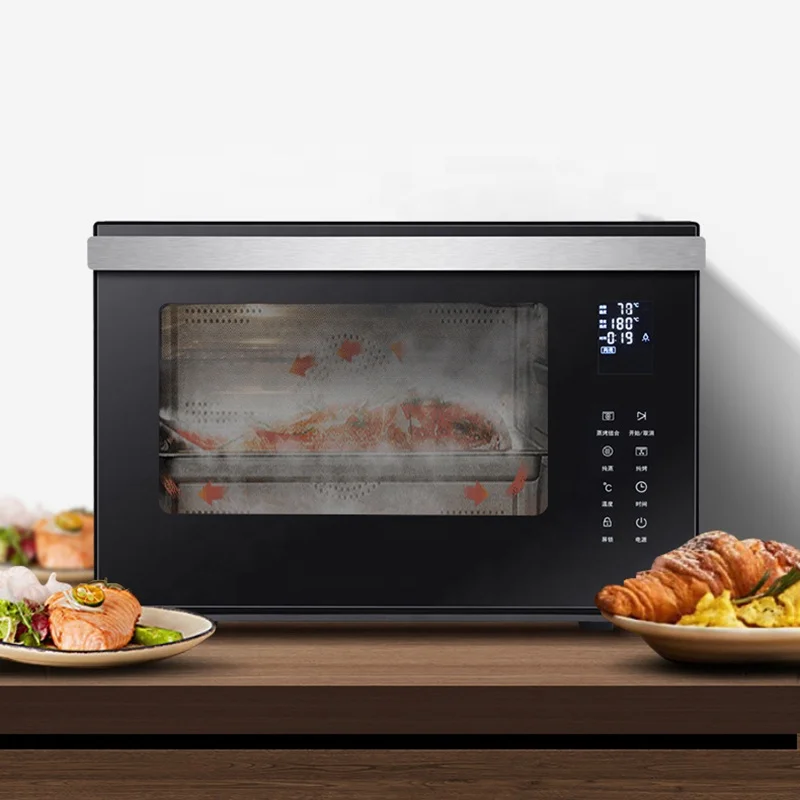40L countertop smart combi Steam oven bread convection bakery electric toasters pizza oven for baking