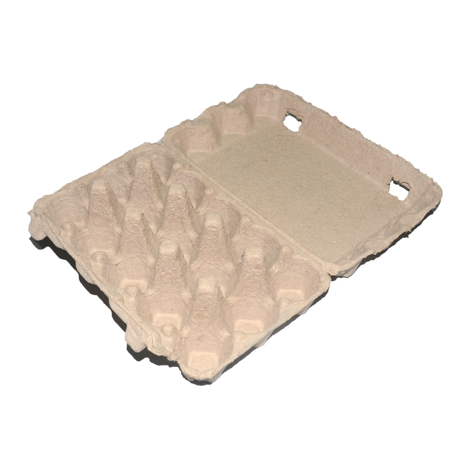 custom 15 natural color pulp egg box  reusable packaging 30 holes plastic egg tray egg holder for sale