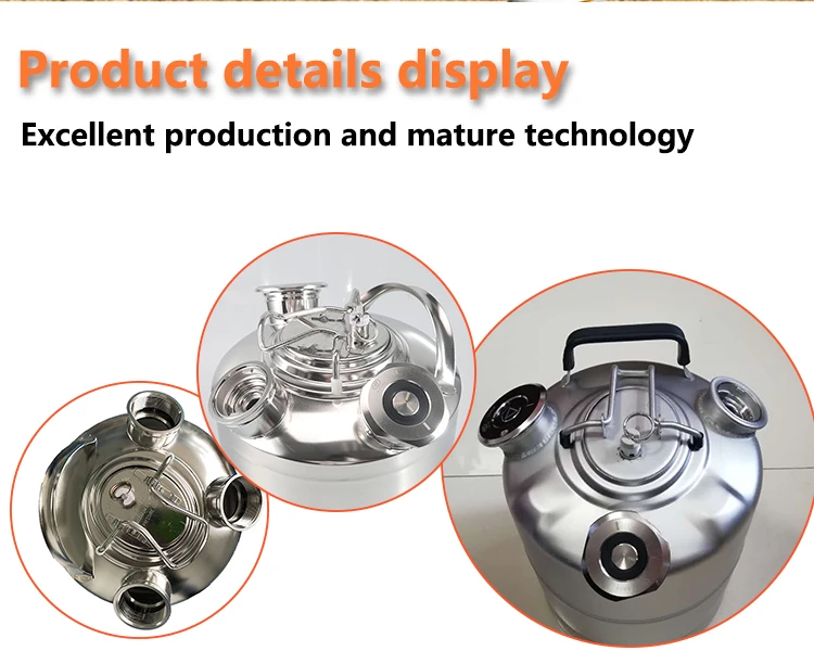 15L Beer Homebrew Cleaning Keg with two Spears Beer Bar accessories for Home Brewing Beer Clean Keg