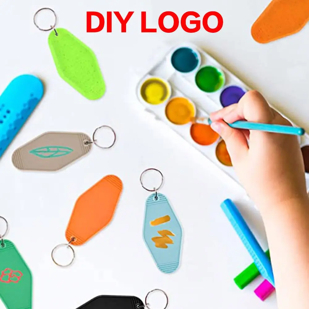 Custom acrylic key chain blanks motel keychain acrylic charm plastic hotel key tags plastic keytags key tags