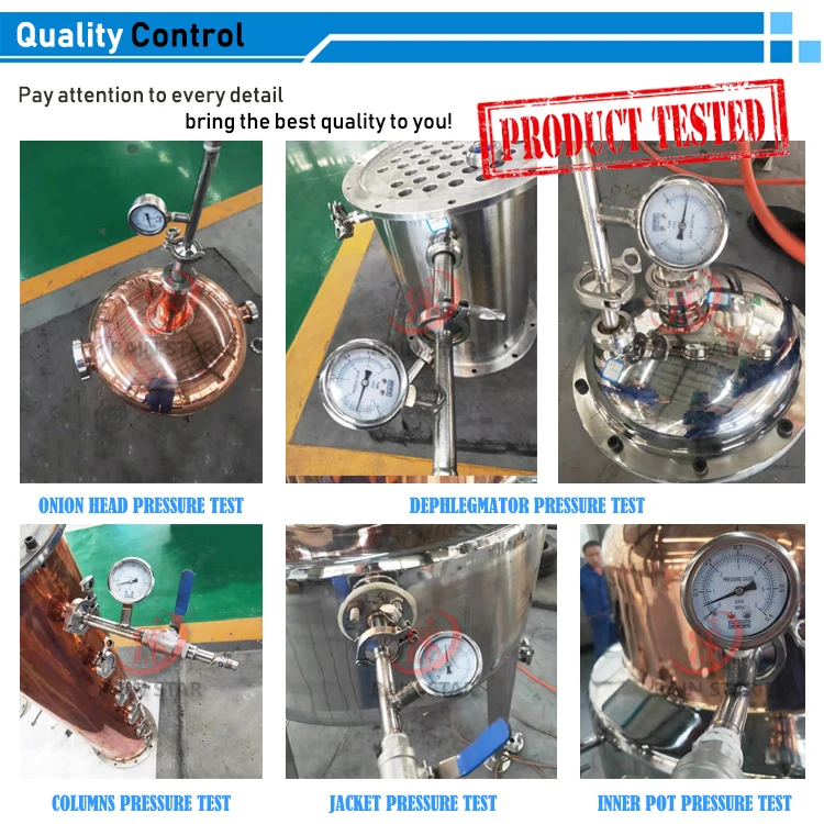 100 Lliter Hot Sale RS Factory Distillery Machine Distillation Tool Equip Price Alcohol Production Equipment