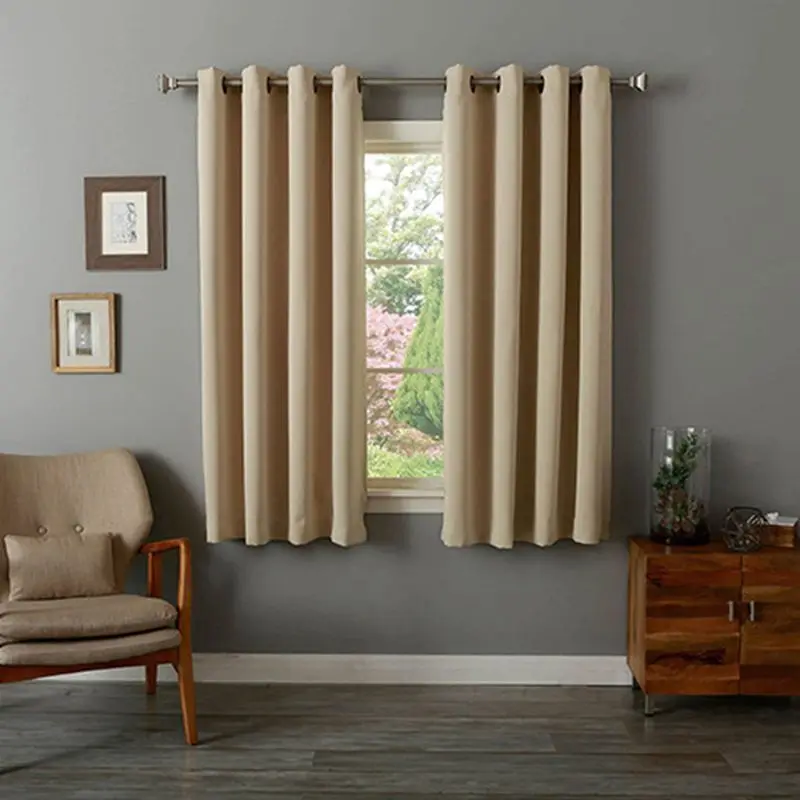 
i@home beige 100% polyester cheap window curtains blackout wholesale ready made 
