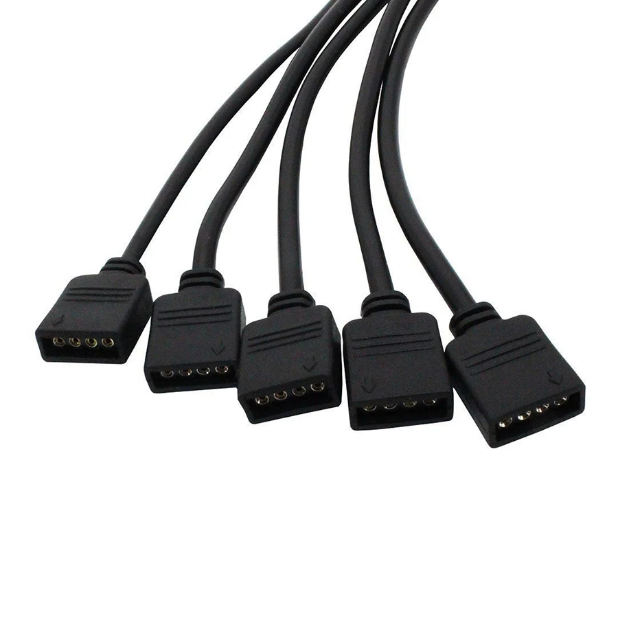  4-контактный разъем для светодиодной ленты RGB 1 к 2 3 4 5 кабель-разделитель питания «гнездо иглы» провод