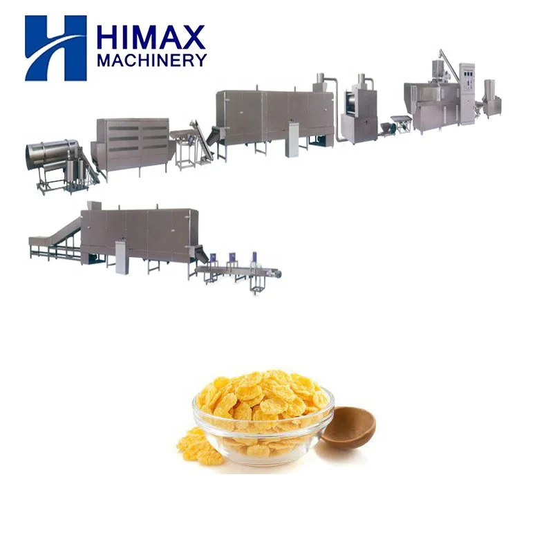Efficient Instant Breakfast Cereal Food Processing Line Automatic Selling Corn Flakes Snacks Making Machines Line Equipment