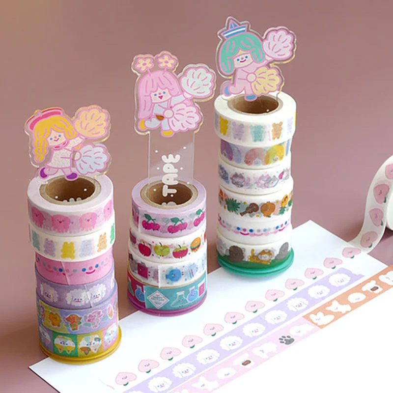 
Custom Acrylic Printed Anime Clear Washi tape /Masking Tape Acrylic Stand 